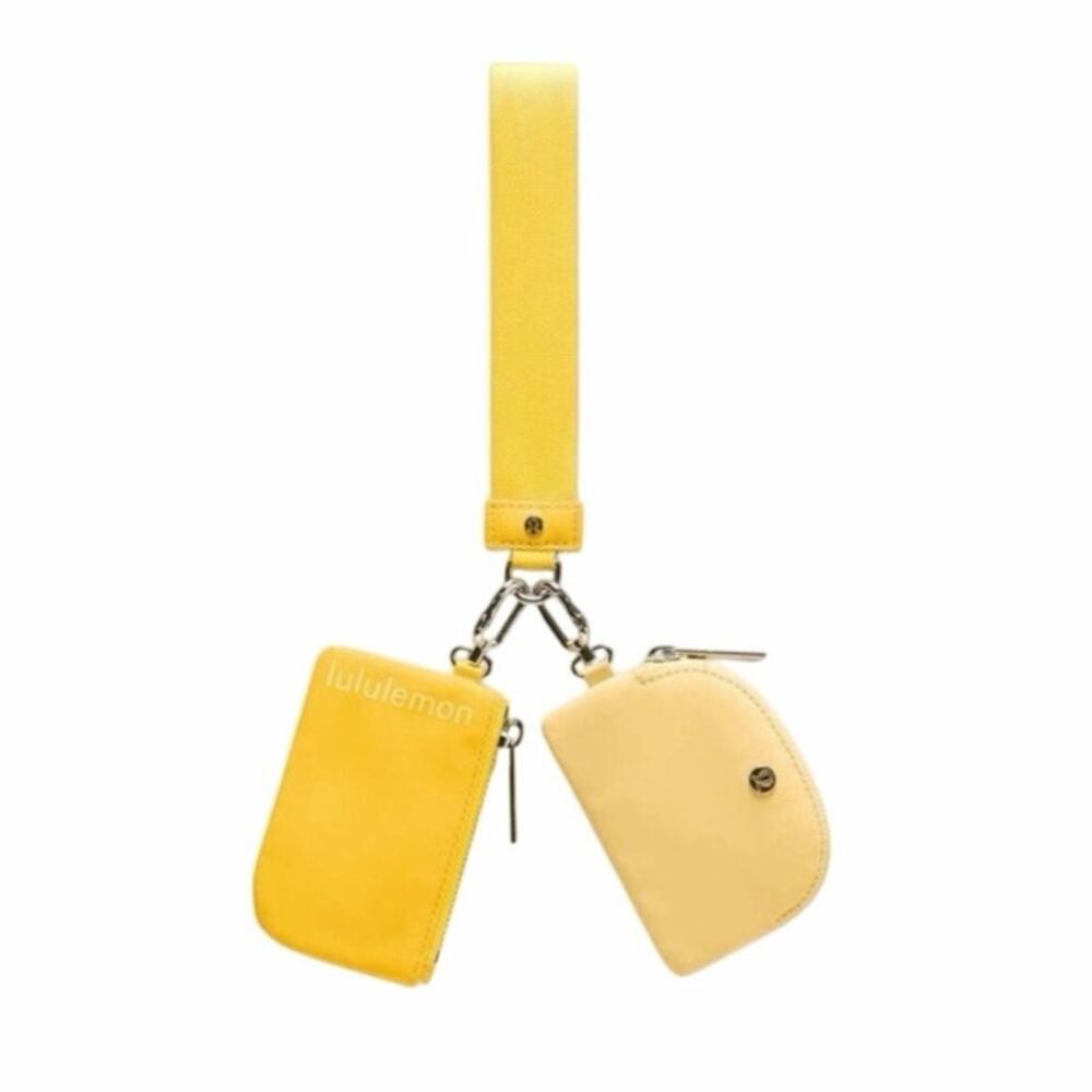 Lululemon Dual Pouch Wristlet Yellow